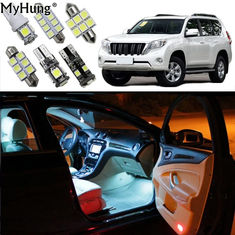 

For Toyota Prado Previa ACR30 ACR50 Car Led Headlight Bulbs Replacement Bulb Dome Map Lamp Light Bright White 10PCS