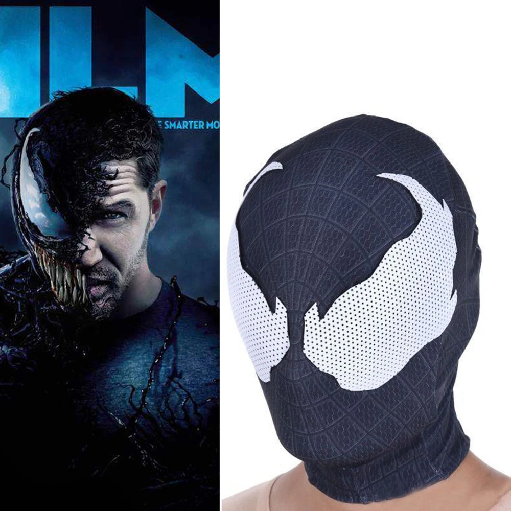 Adult Venom Costume Spider Man Black Mask Marvel Venom Mack Cosplay