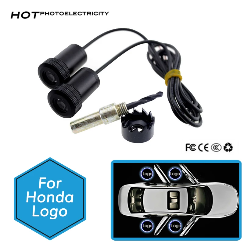 

For Honda civic accord CRV fit Odyssey City Crider Crosstour Led Door Logo Laser Projector Light emblem accessories Ghost Lamp