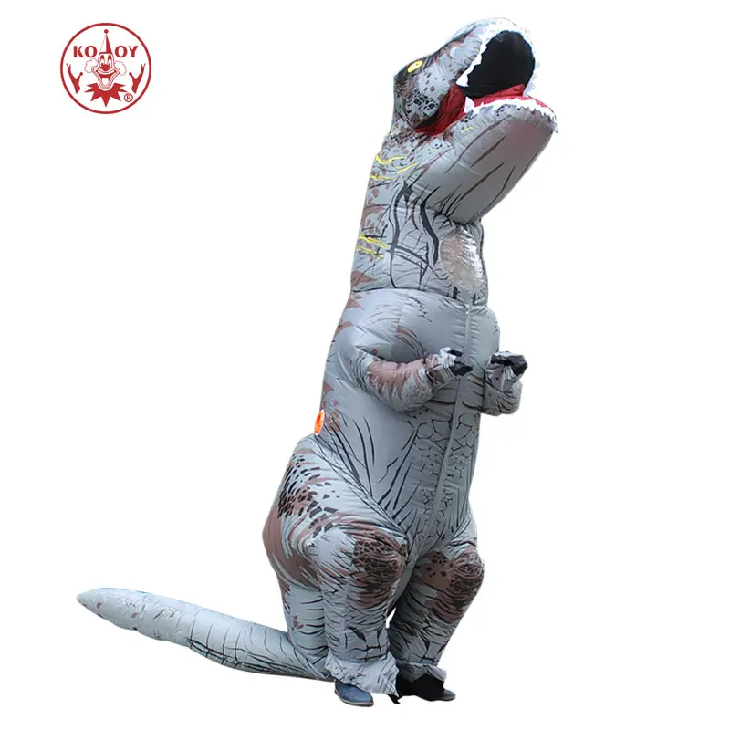 Jurassic World Park Adult  T-REX Inflatable Costume Halloween Cosplay Dino Animal Fantasias Jumpsuit