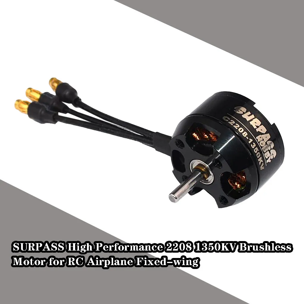 

SURPASS High Performance 2208 1350KV Brushless Motor for RC Airplane Fixed-wing Drone Accessories RC Parts