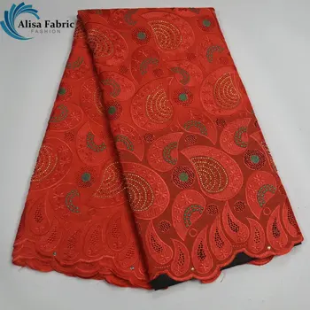 

Wholesale/Retail Swiss Voile Lace Fabric With Stone, African Net Lace Fabric With Good Design For Party Dress/Wedding Dress