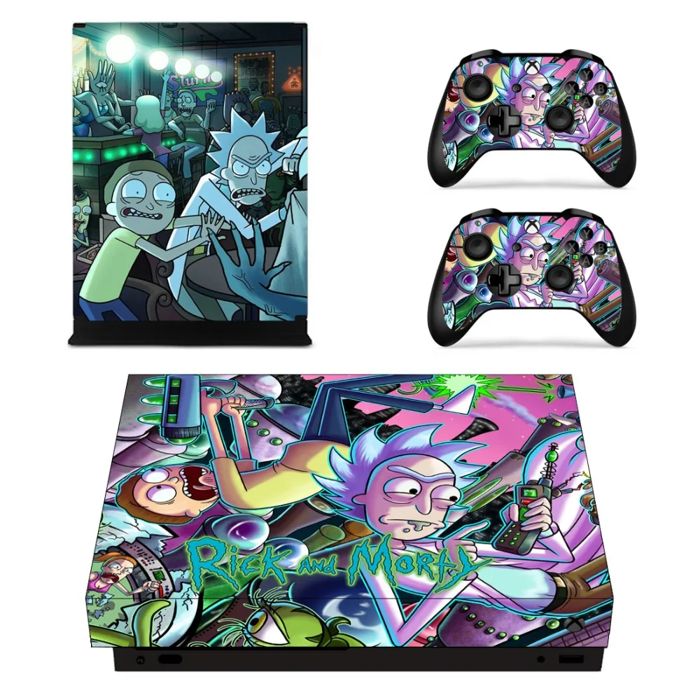 Anime Protector Wrap Cover Protective Faceplate Full Set Console Compatible with Xbox Series X Controller Skins 4195 Rick and Morty Skin Decal Stickers for Xbox Series X Console Skin 