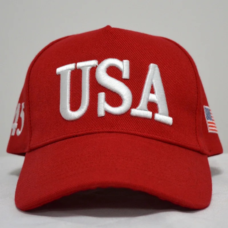 

Unisex Outdoor President Trump 2020 Campaign Baseball Cap USA 45 American Flag 3D Embroidered Adjustable Snapback Trucker Hat