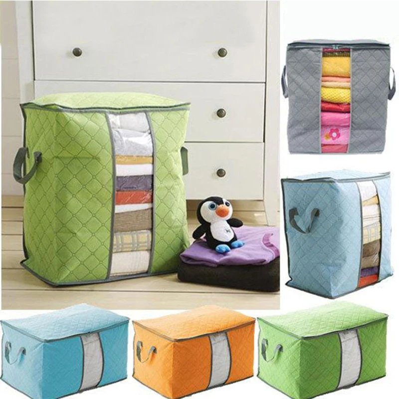 

Large waterproof Non-Woven Family Save Space Bed Under Closet Storage Box Clothes Divider Organiser Quilt Bag Holder Organizer