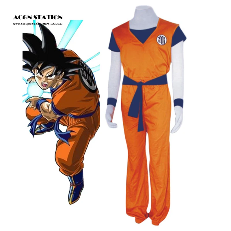 2016 Free Shipping Men Costume Dragon ball Anime Costume Son Goku