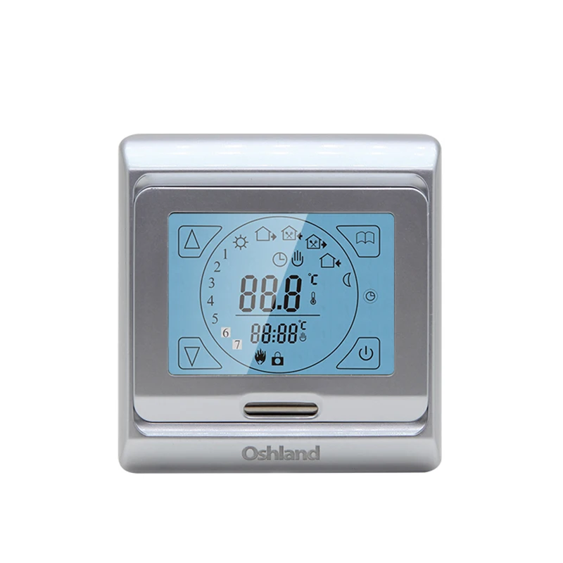 

Free Shipping Silver Color Digital Underfloor Heating Thermostat 16A Weekly Programmable Touch Screen Temperature Controller