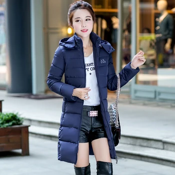 

2017 autumn and winter jacket coat slim medium-long parka wadded jacket cotton-padded jacket outerwear Parkas 6615
