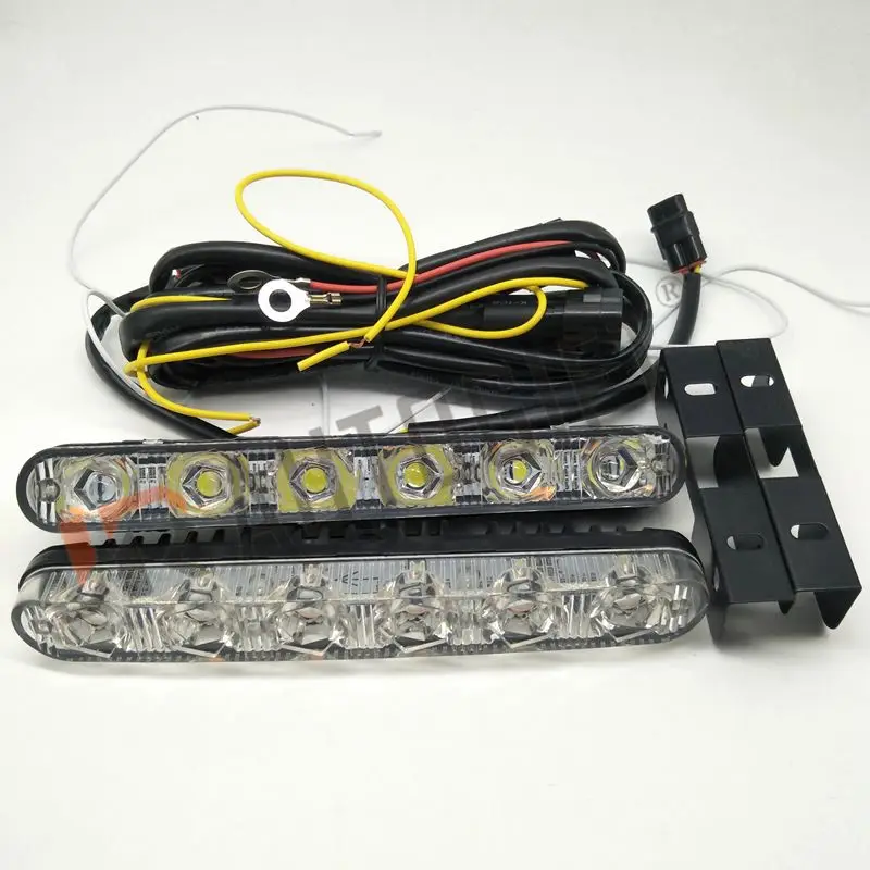 Цена по прейскуранту завода 2 шт DRL 6 светодиодов дневной ходовой свет течет