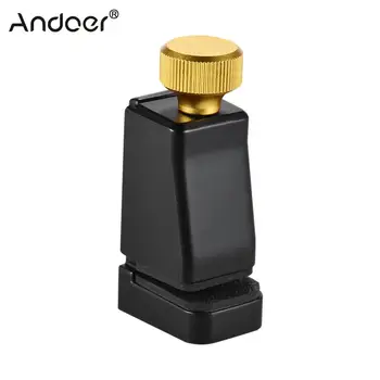

Andoer LC-12 Phone Holder Mini Cell Phone Clamp Tripod Adapter w/3pcs 1/4" Screw Holes for Smartphones Tripod Video Slider