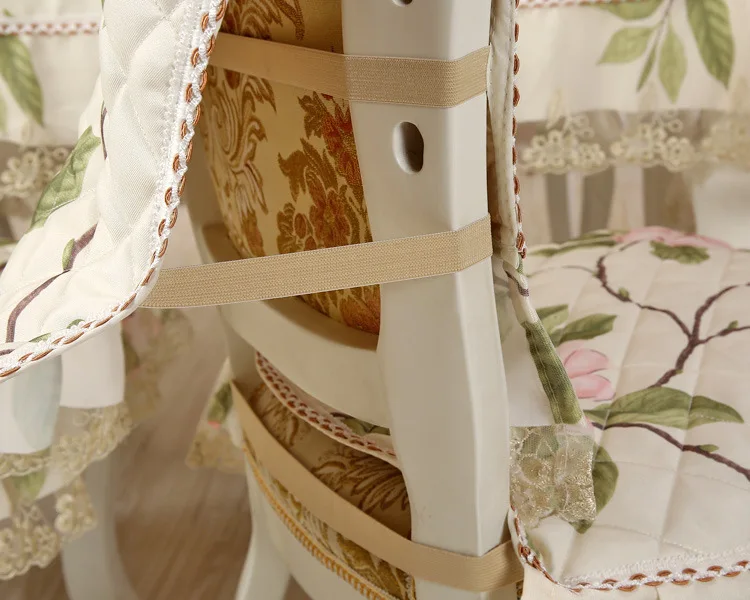 Свежий пасторальный цветочный кружевной скатерти атласный чехол для стула подушка для сиденья вечерние скатерти для банкета домашний Свадебный декор tapete 1 шт