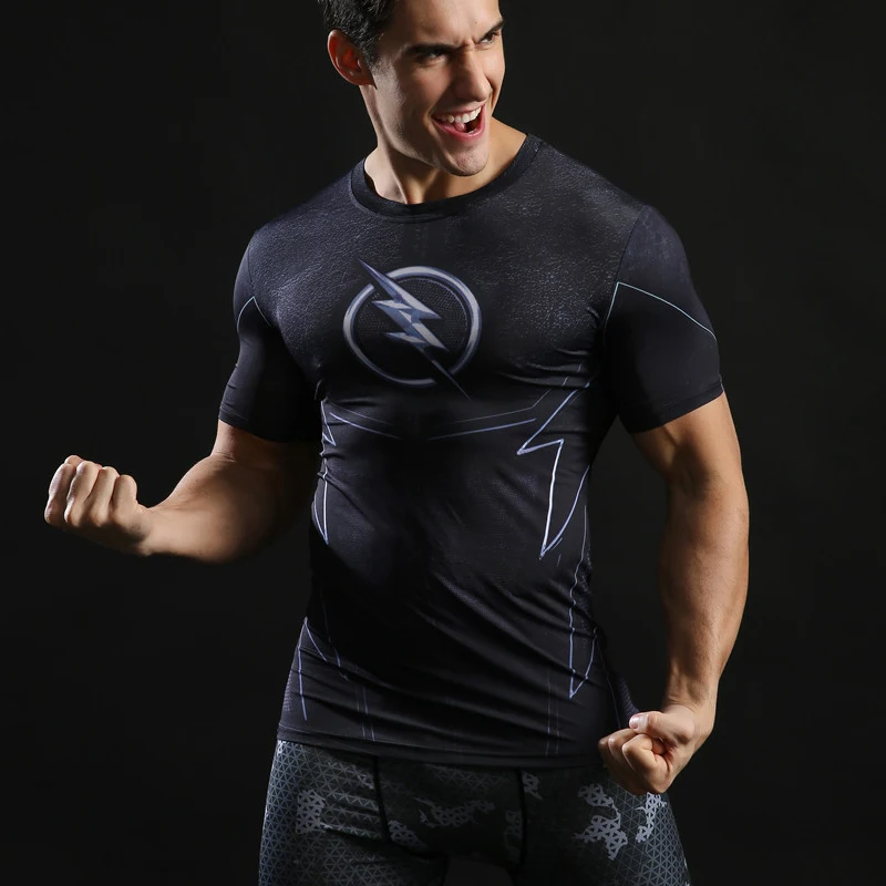 Фитнес компрессионная рубашка мужская аниме футболка супергерой Harajuku череп Бэтмен Супермен 3D мужская футболка Бодибилдинг ZOOTOP медведь - Цвет: AF547