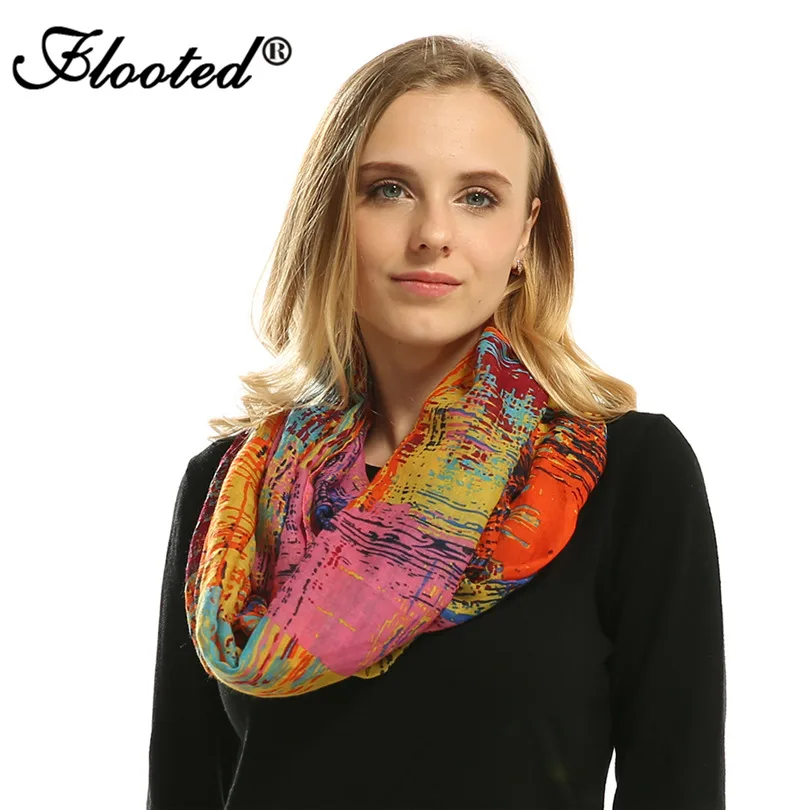 Fashion Scarfs for Ladies Plaid Ring Woman Scarves Luxury Brand Neck