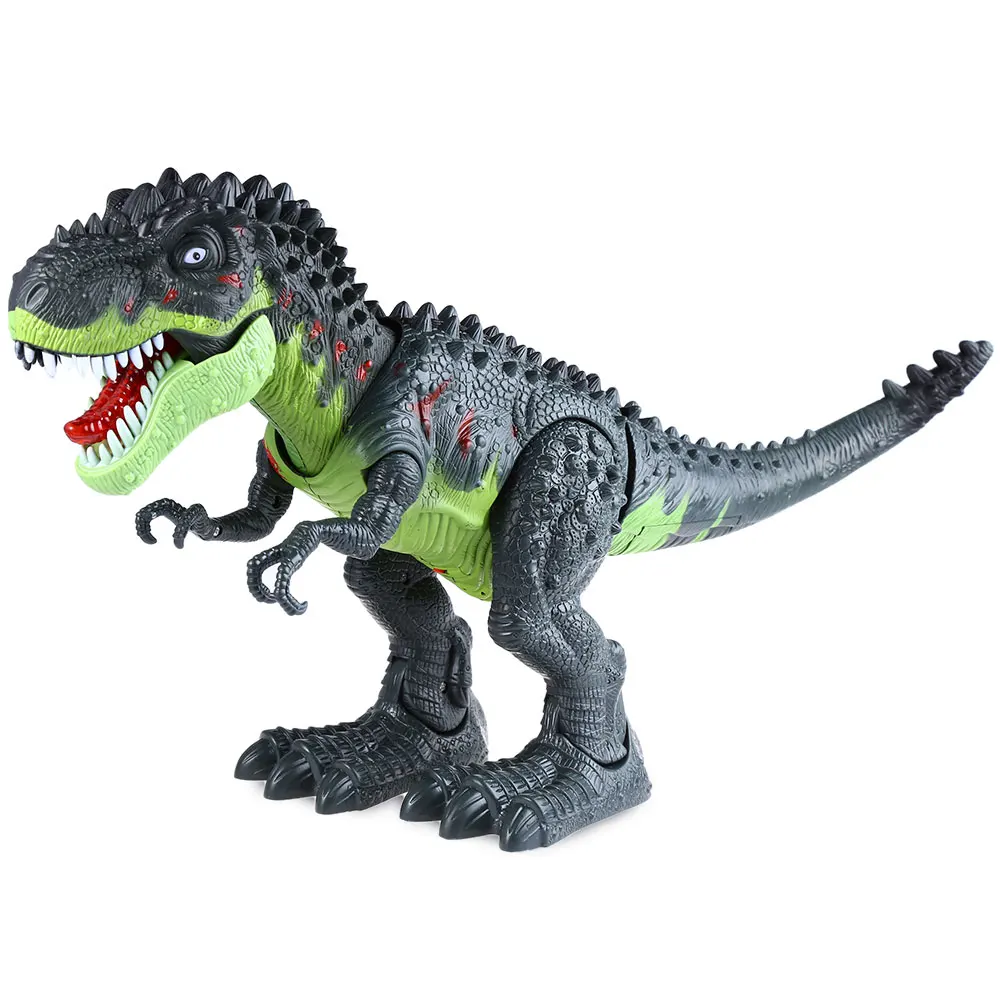 

Simulation Electric Animal Model Tyrannosaur Battery Operated Assemble Sounding Flashing Dinosaur Toys Robot Gifts For Children