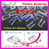 200pcs 1.4 or 1.5x0.8x7.0mm Plastic Double Bushing Back With or Without Holes Silhouette Pin Rimless Glasses Accssories P4040 1