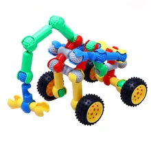 Дети стволовых суставов Скелет гоночных автомобилей блоки детский сад пластиковые строительные игрушки для детей 495 г/упак