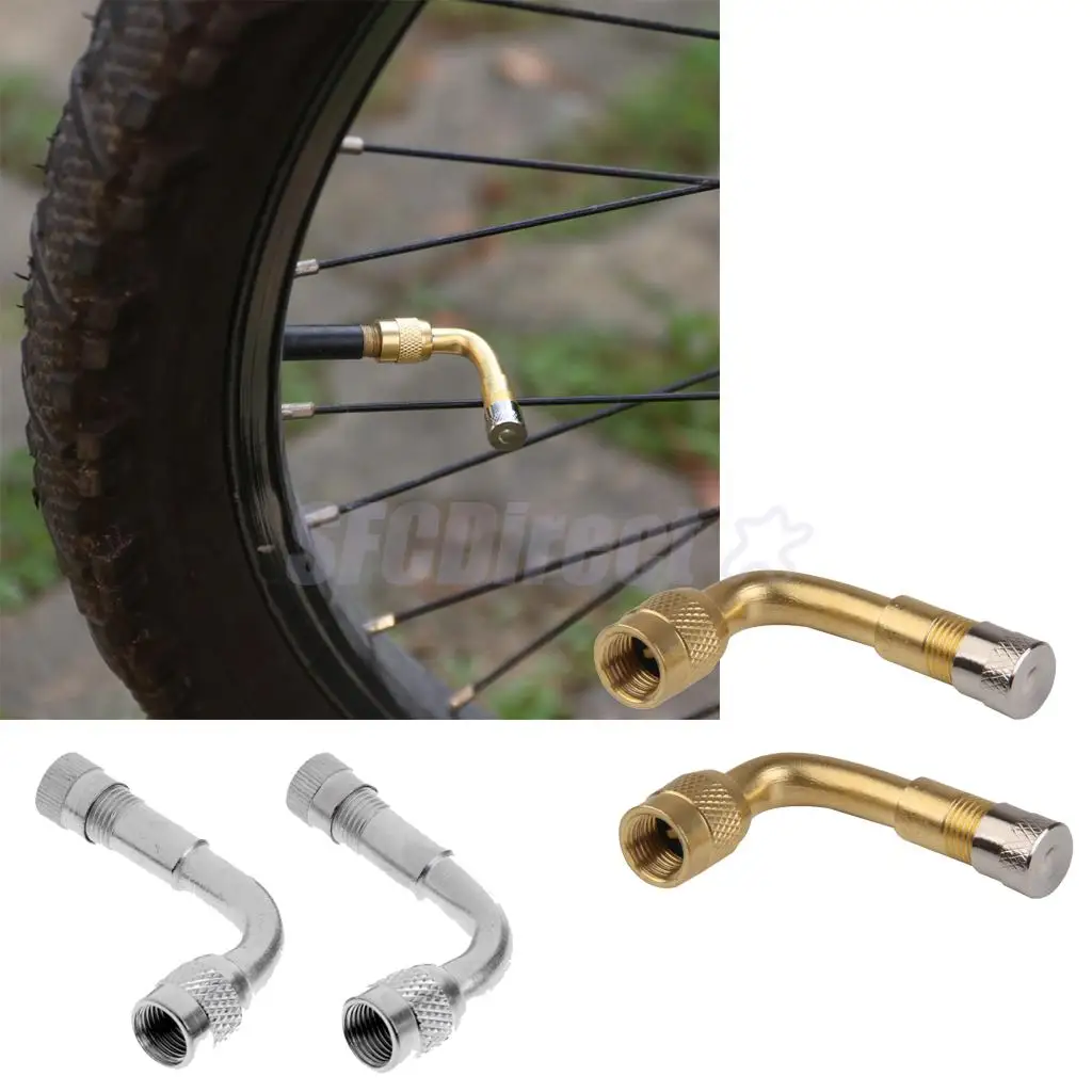 4 Pieces Air Tyre Valve Extension Adapter 90 Degree for Car Truck