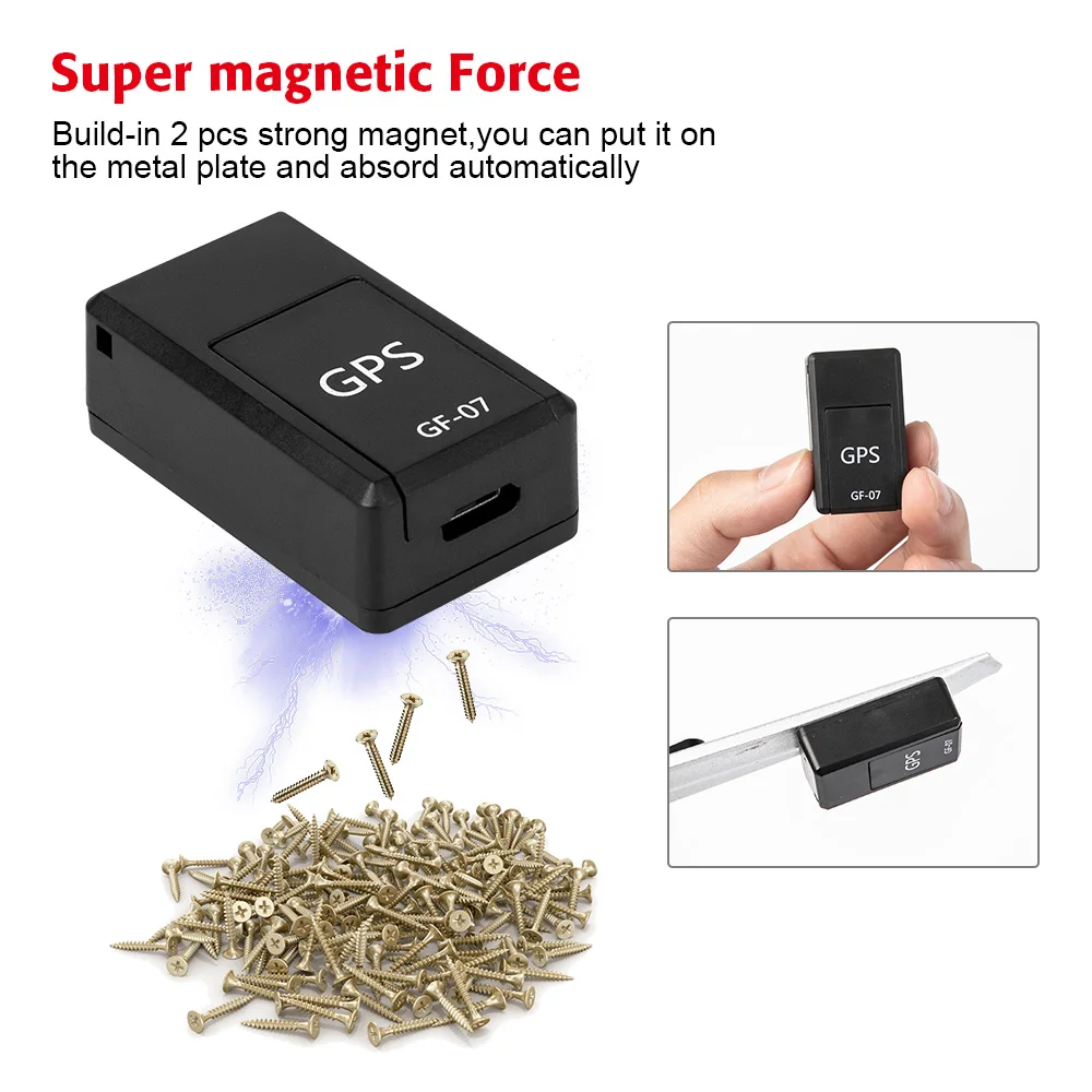 Мини GF 07 gps перманентные магнитные SOS устройства слежения для автомобиля детей