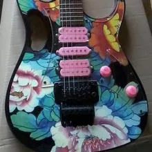 Гитарный завод+ KSG custom coral decal top custom электрогитара с нормальным размером Monkey Grip цветочный узор гитара
