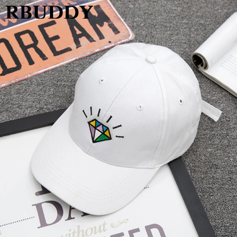 RBUDDY, одноцветные милые бейсболки, со стразами, хип-хоп, Snapback, хлопок, Повседневная летняя шляпа для папы, для женщин, мужчин, для улицы, регулируемая шапка