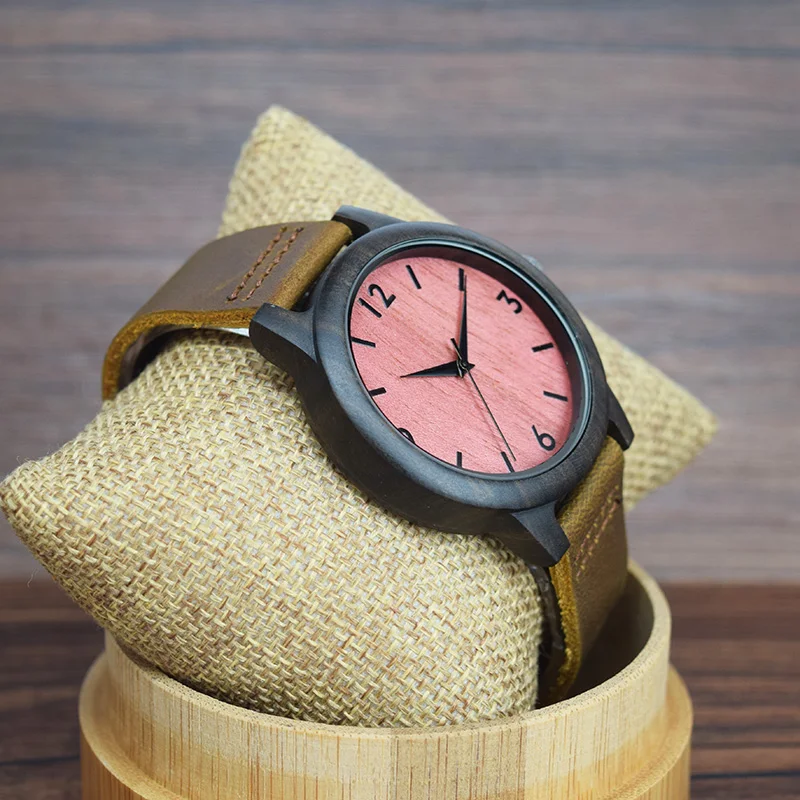 MAN WOOD WATCH BAMBOO BROWN LEATHER21