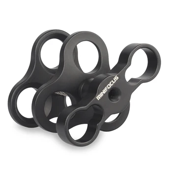 

Triple 1" Ball Clamp Diving Camera Bracket Aluminum Spring Flashlight Three 3 Ball Mount Clip for Underwater Photography System
