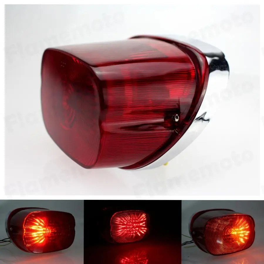 Buy Motorcycle Red LED Tail Brake Light Lamp For