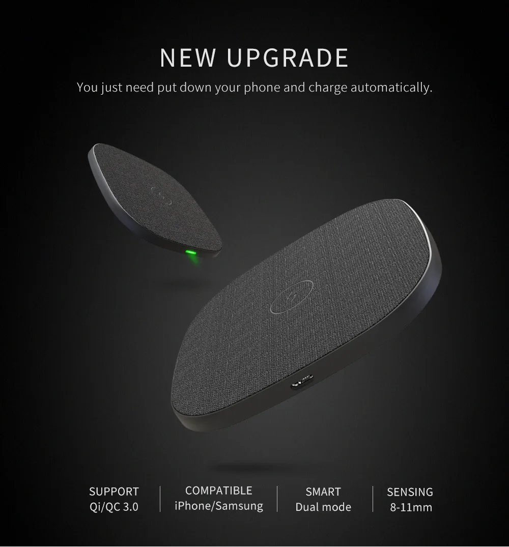 Ascromy Fast QI Wireless Charger For Huawei Xiaomi Samsung Galaxy S10 S9 S8 Note 9 iPhone X XS Max XR 8 Plus Induction Charging Accessories (1)