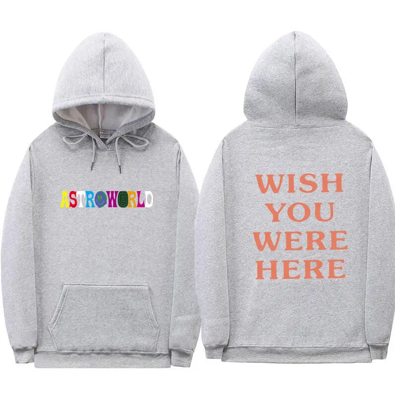 Модные толстовки для женщин Astroworld WISH YOU WERE HERE толстовка с капюшоном уличная
