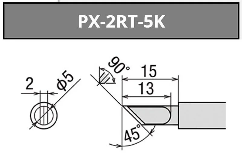 Japan GOOT PX-2RT Welding Tips for PX-201 PX-232 PX-238 PX-242 PX-336 SVS-500 Soldering iron Replacement Solder Parts