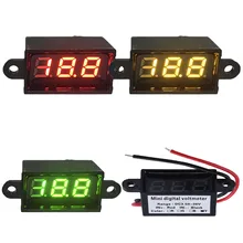 Volt numérique 12 mètre 0.28 pouces étanche DC 3.5-30 v Mini voltmètre de LED voiture moto gamme Auto ampèremètre électrique