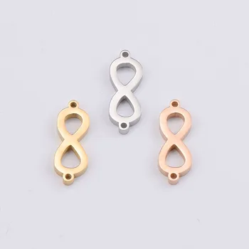 

Stainless Steel Double Hole Infinity Love Charm Pendant For Earring Necklace Bracelet Jewelry Making 10pcs/lot
