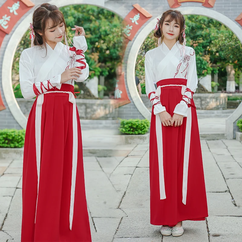 Китайский стиль Hanfu одежда для женщин традиционный фехтовальщик платье для выступлений на сцене Китайский народный танец костюм леди Тан Униформа Cospaly ткань