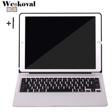 Для iPad Pro 12,9 2017 беспроводной Bluetooth клавиатура чехол для iPad Pro 12,9 дюйма 2015 планшеты алюминий сплав Стенд принципиально + ручка