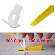 700 система выравнивания плитки-500 зажимы+ 200 клинья-выравниватель плитки Распорки помады для плитки инструменты