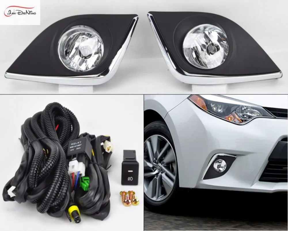 

JanDeNing Car Fog Lights for TOYOTA Corolla (USA TYPE) /ALTIS L/LE/LE ECO 2014-2016 Front Fog Lights Bumper Lamps Kit