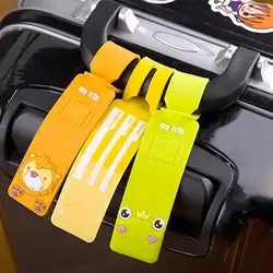 Корейский Силиконовые Путешествия Чемодан багаж чемодан Сумка Теги Имя адрес этикетки
