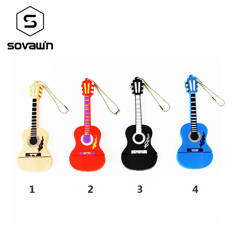 Sovawin Rock n Roll PVC Usb Flash Drive Guitar Bass