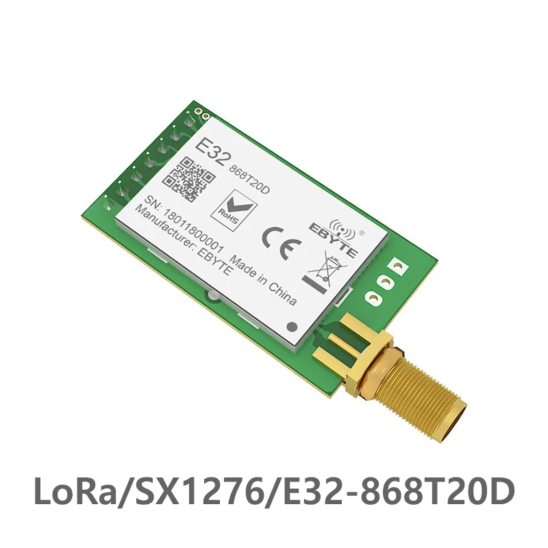 

E32-868T20D SX1276 868MHz 20 dBm LoRa rf Long Distance UART SMA-K Connector Transmitter Receiver Wireless rf Module
