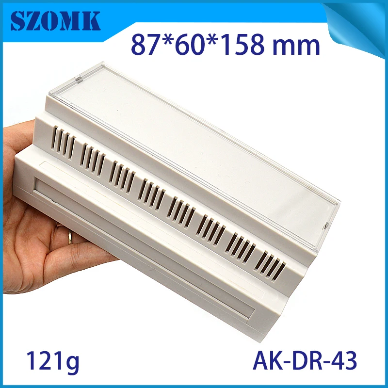 szomk plastic din rail power supply enclosure project box PLC plastic enclosure for electronics din rail junction housing (4)