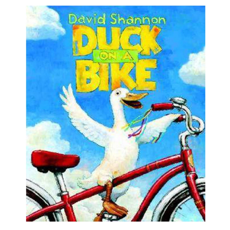 

DUCK ON A BIKE By David Shannon Educational English Picture Book Learning Card Story Book For Baby Kids Children Gifts