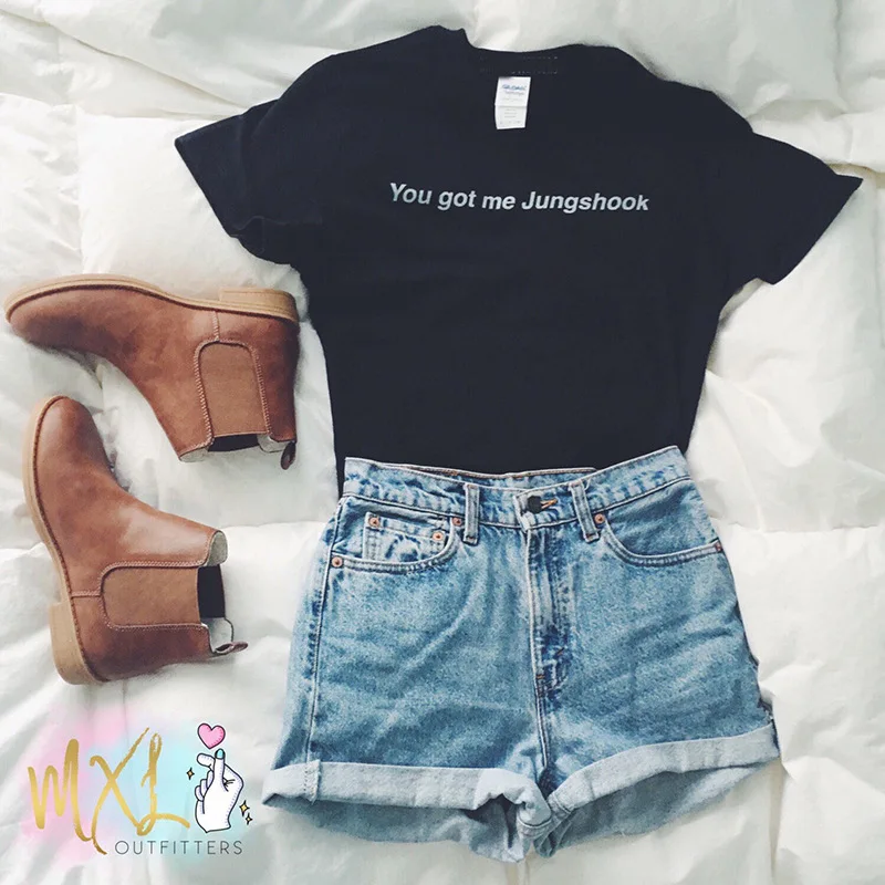 You Got Me Jungshook Women T shirt Summer Tops ladies casual tee shirt Black girl t-shirt (3)