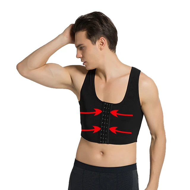 Men Chest Shaper Vest Chest lift Male Vest Top Sexy Bra