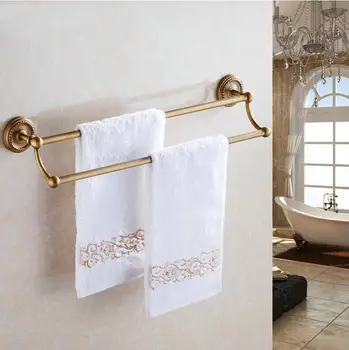 

Antique bronze/Gold Finish toilet brass Double towel bar vintage towel bar in towel holder Bathroom Accessories H6370