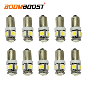 

10 pcs universal 5SMD LED T11 BA9S White Red Green Blue Yellow T4W 182 1445 H6W 53 Car Indicators Bulb Light Wedge Lamp