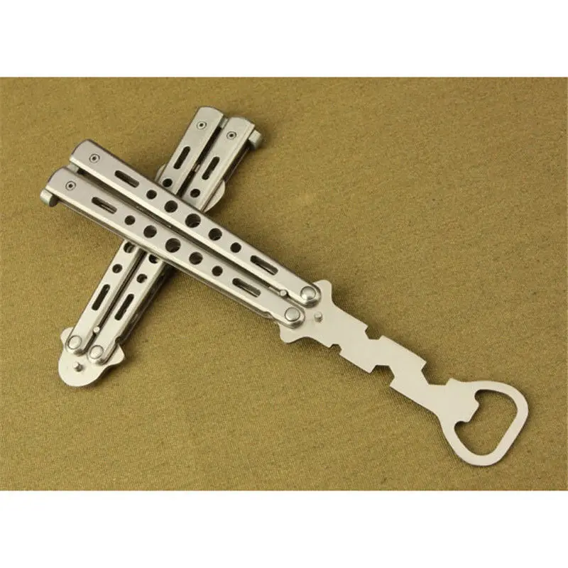 

Practice Balisong Butterfly Trainer Dull Knife style Beer bottle Opener 1pcs