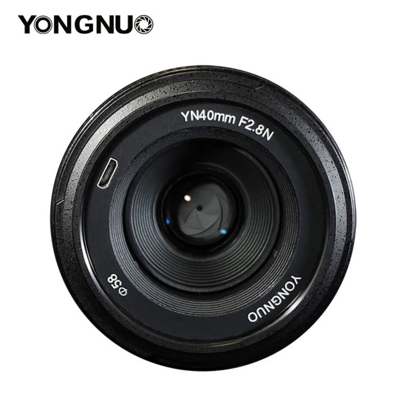 Объектив YONGNUO 40 мм F2.8 легкий стандарт Prime AF/MF объектив с автофокусом yn40мм для