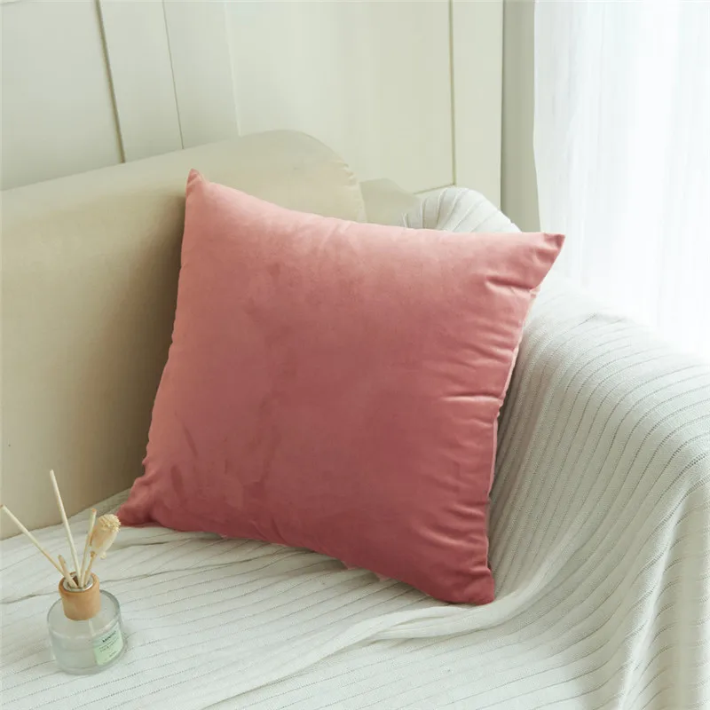 

45X45cm Velvet Pillow Sofa Waist Throw Cushion Cover Home Decor Cushion Square Cover Case Pillow Case For Home Sofa Decor