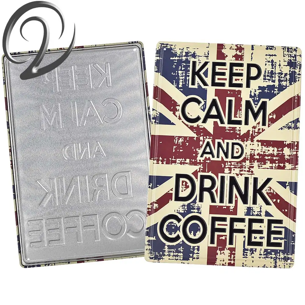 3D Embossed Vintage Metal Signs Bar Tin Sign Home Kitchen Wall Decor