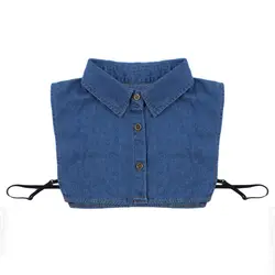 Весной и летом Ложные Воротник Для мужчин и Для женщин модные джинсовая рубашка галстук декоративные свитер Ненатуральная рубашка